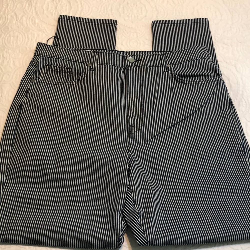 Baldwin Jeans Women Size 32 Striped Ultra High Skinny